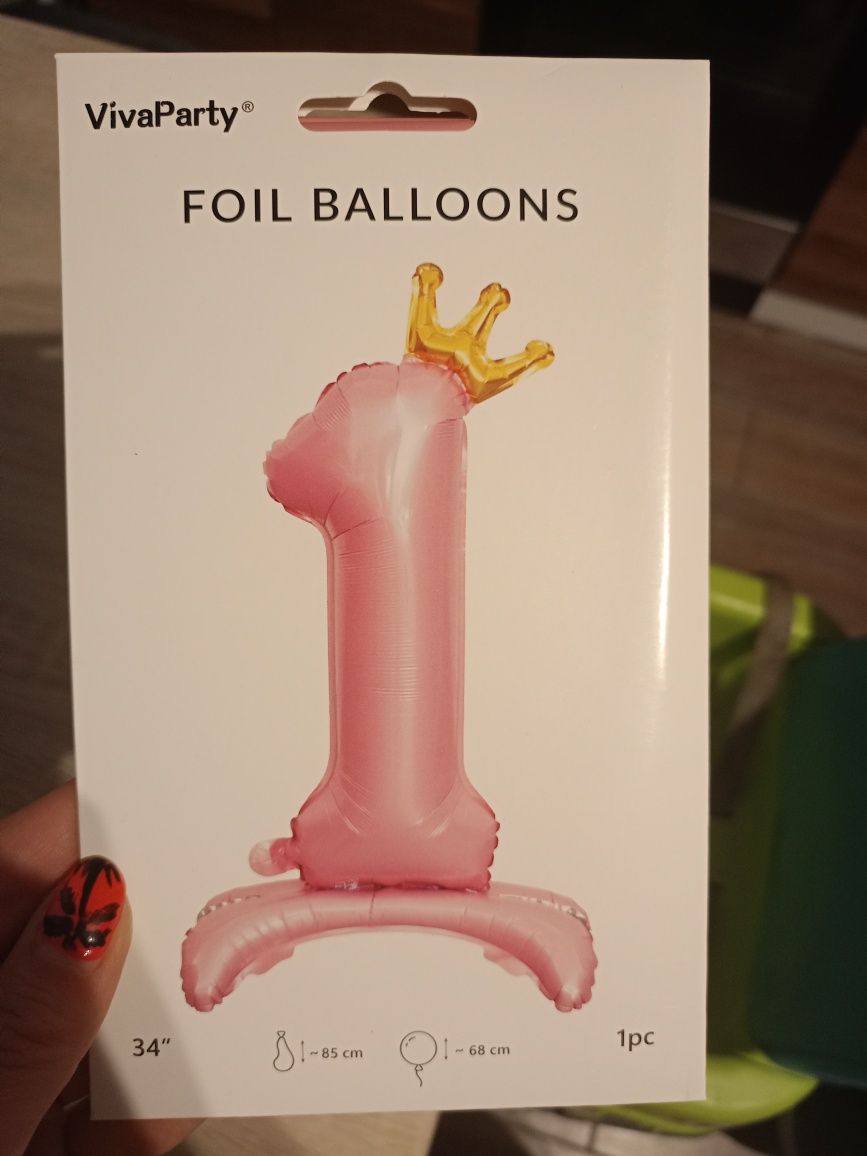 Balon na roczek dla dziewczynki