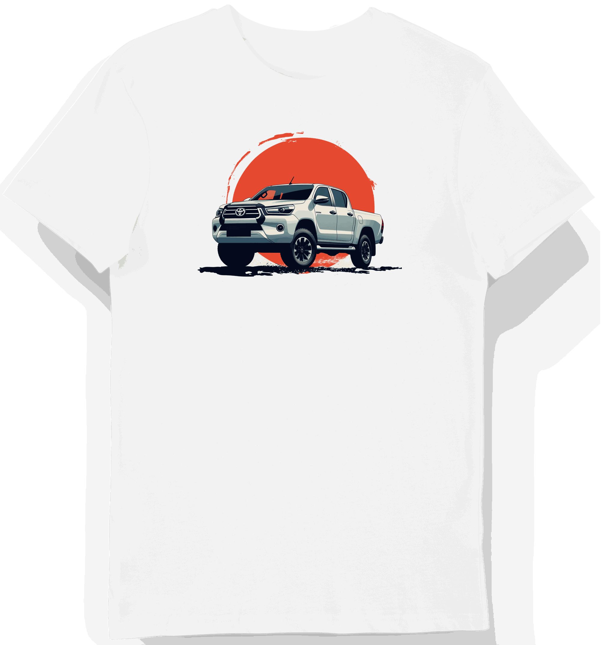 Koszulka męska biała Elegancki Styl Toyota Hilux S
