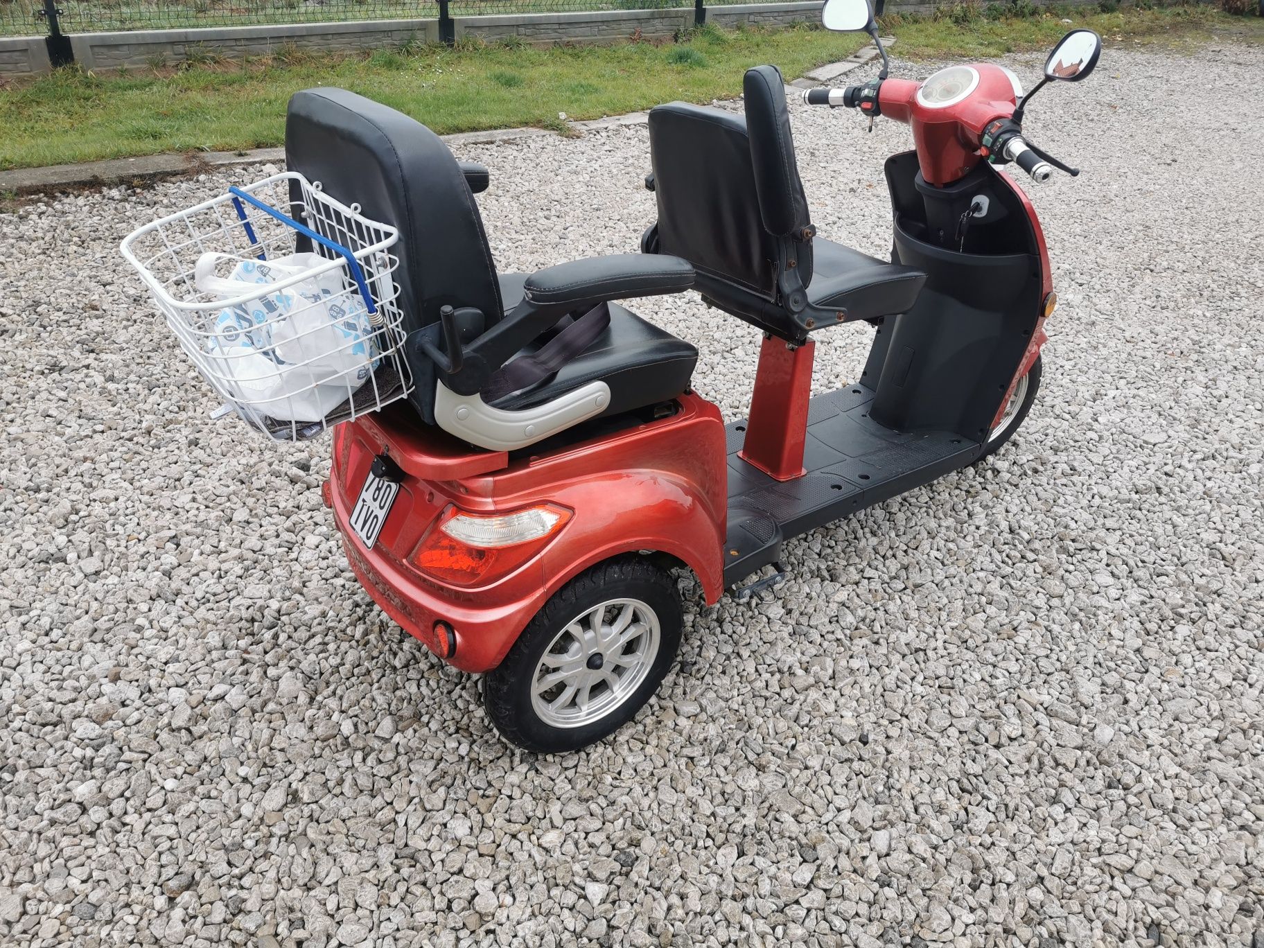 Skuter elektryczny inwalidzki 3 kołowiec 2 osobowy  nowe akumlatory