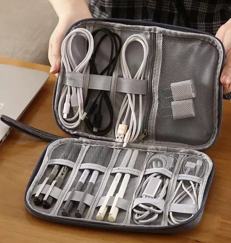 Duży Organizer Podróżny na Kable Ładowarki Przewody do Kabli Etui