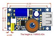 Понижувач напруги 12V 24V 48V 60V DC на 5V 2A