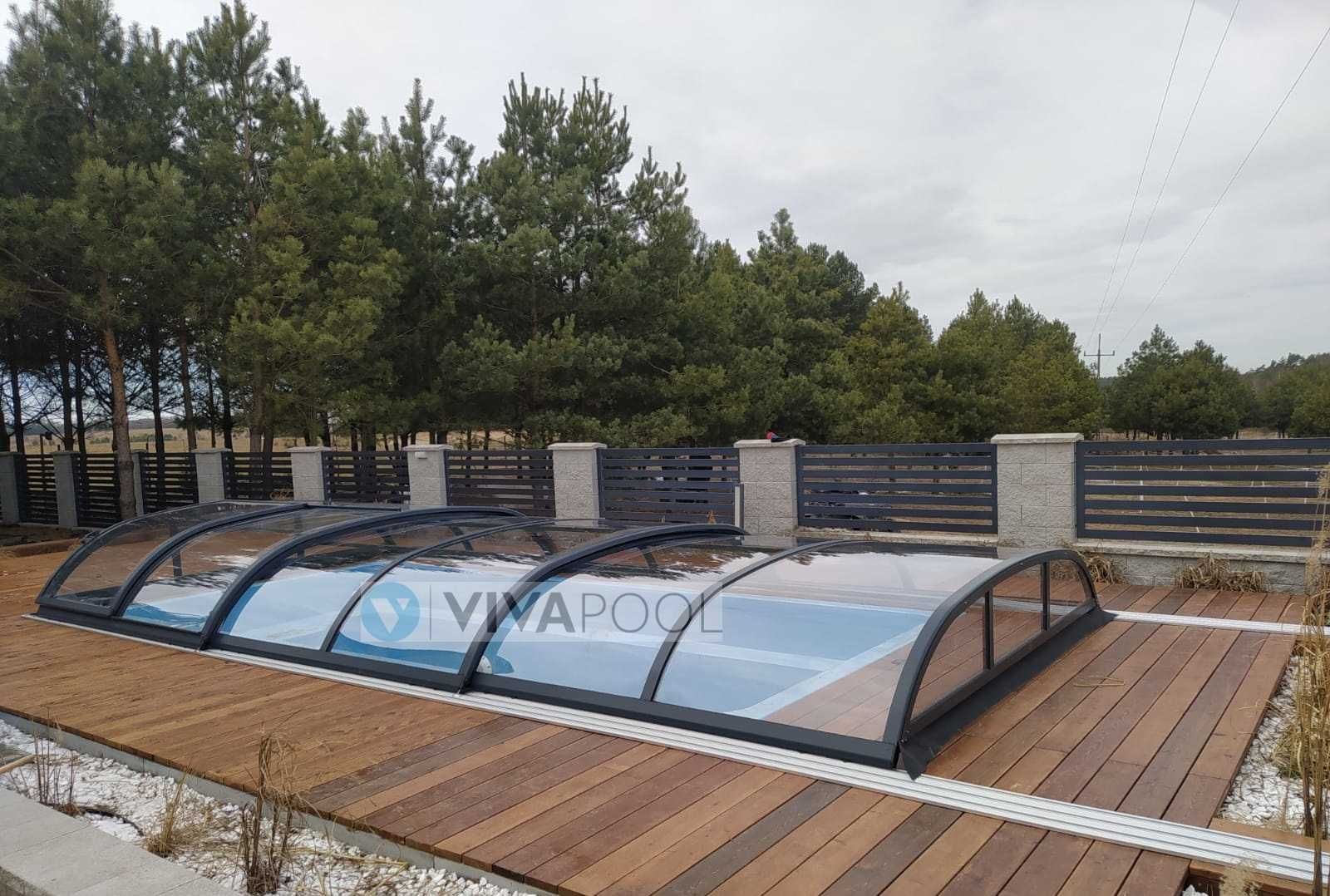 Zadaszenie basenowe średnie/niskie Smart 7,75 X 3,50 X 0,80 | Vivapool