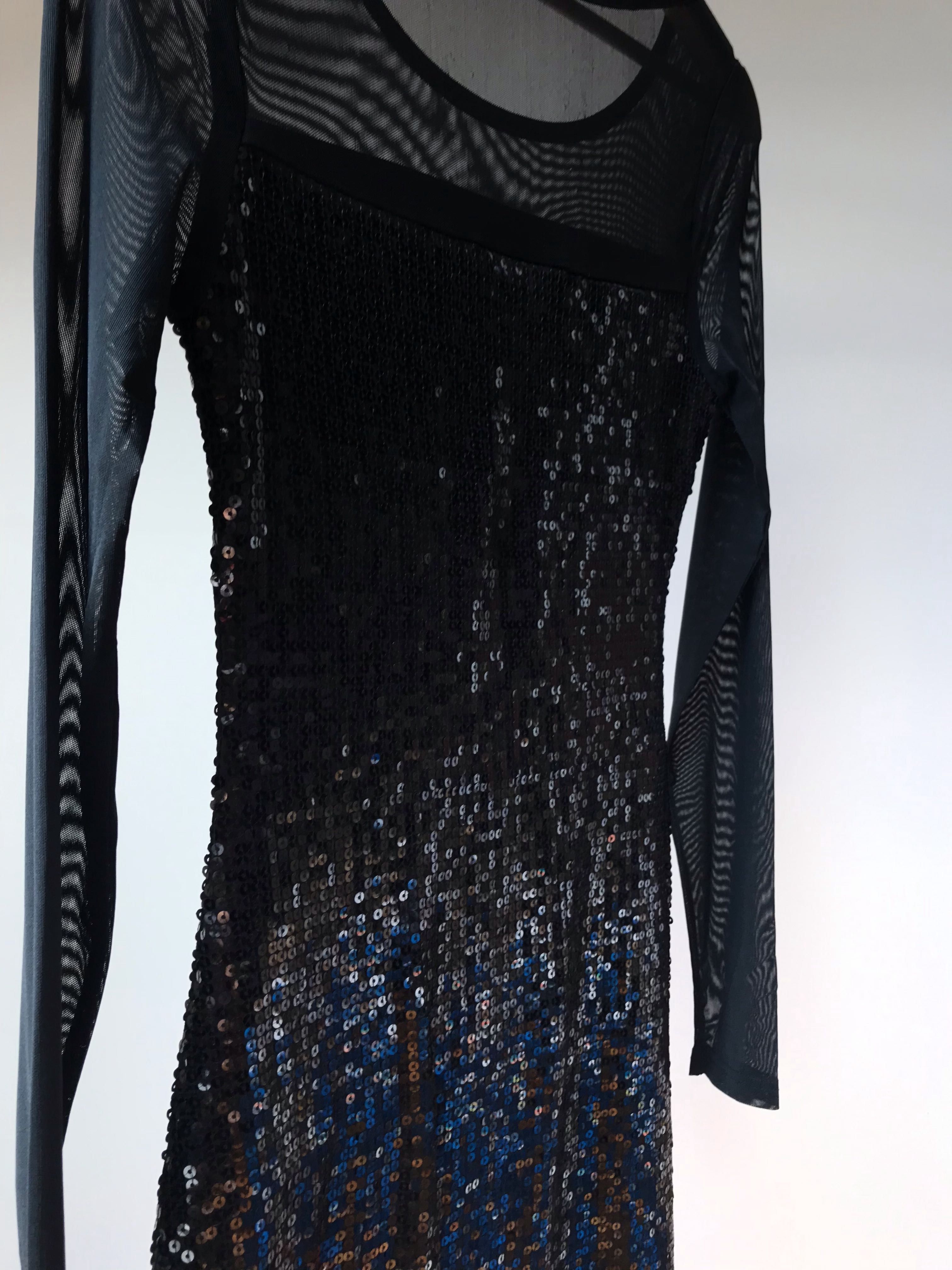 Kappahl czarna cekinowe ołówkowa sukienka S