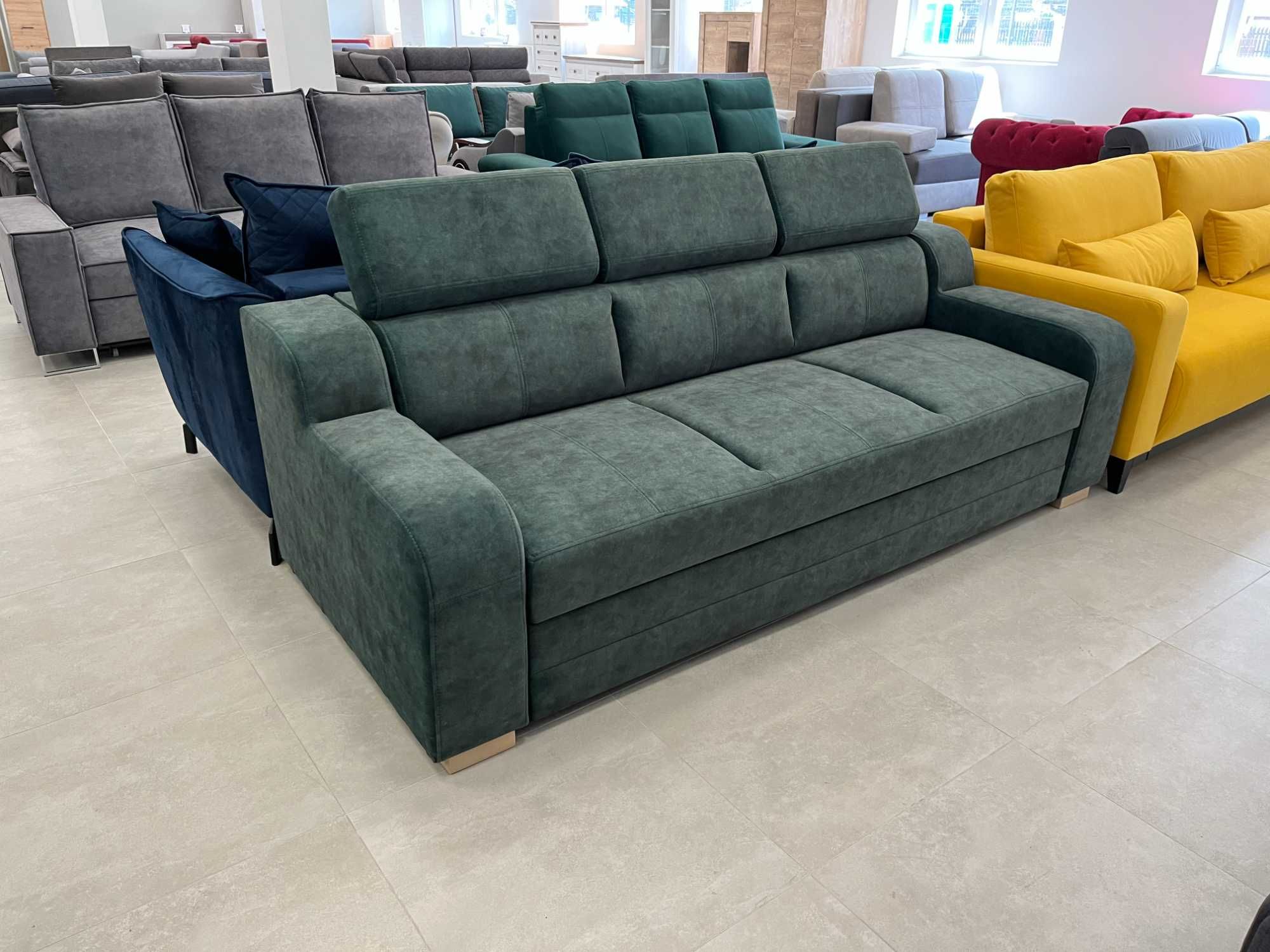 3-osobowa sofa Verona z funkcją spania, regulowane zagłówki, producent