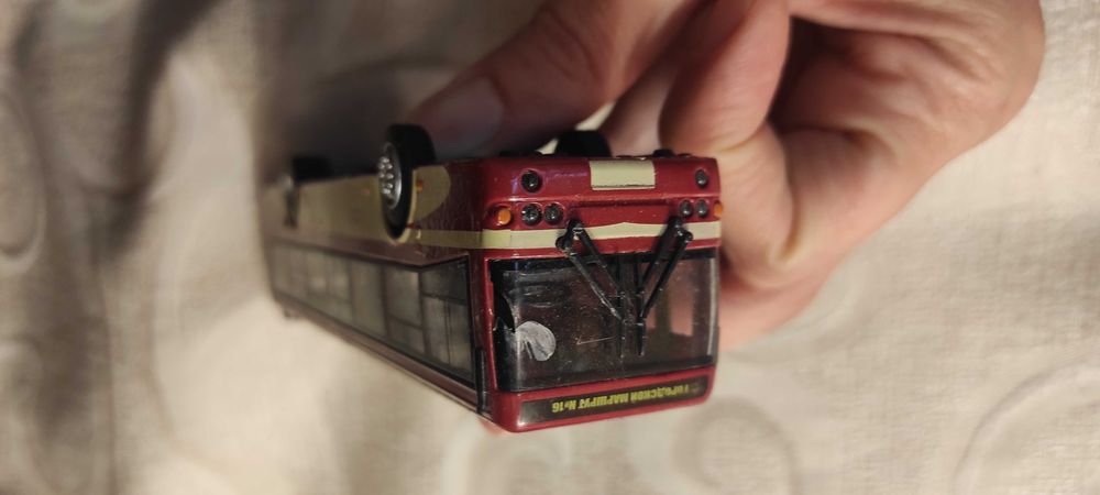 Машинка металлическая тролейбус автобус городской маршрут №16 5430