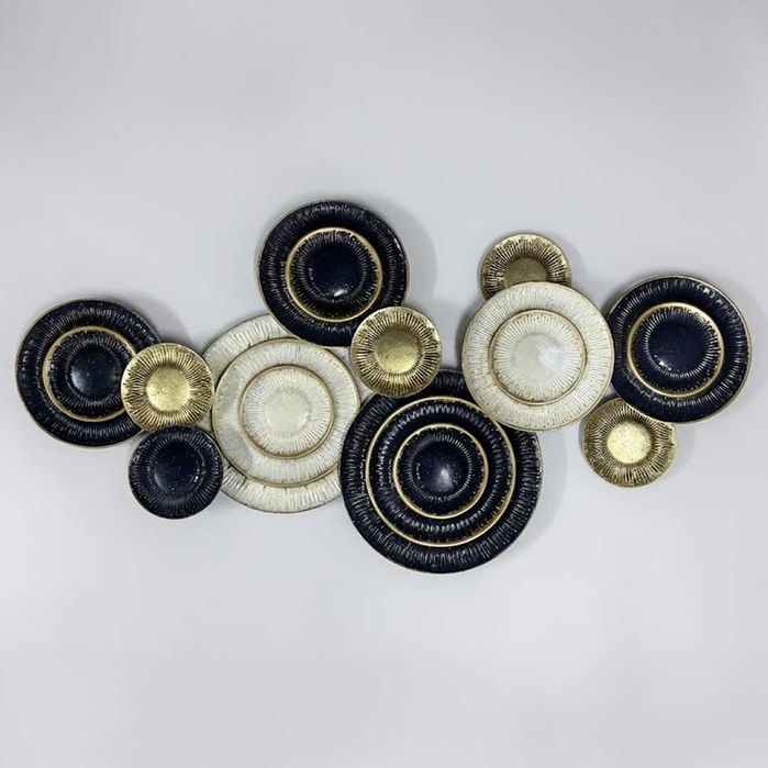 Decoração de Parede de Discos em Metal