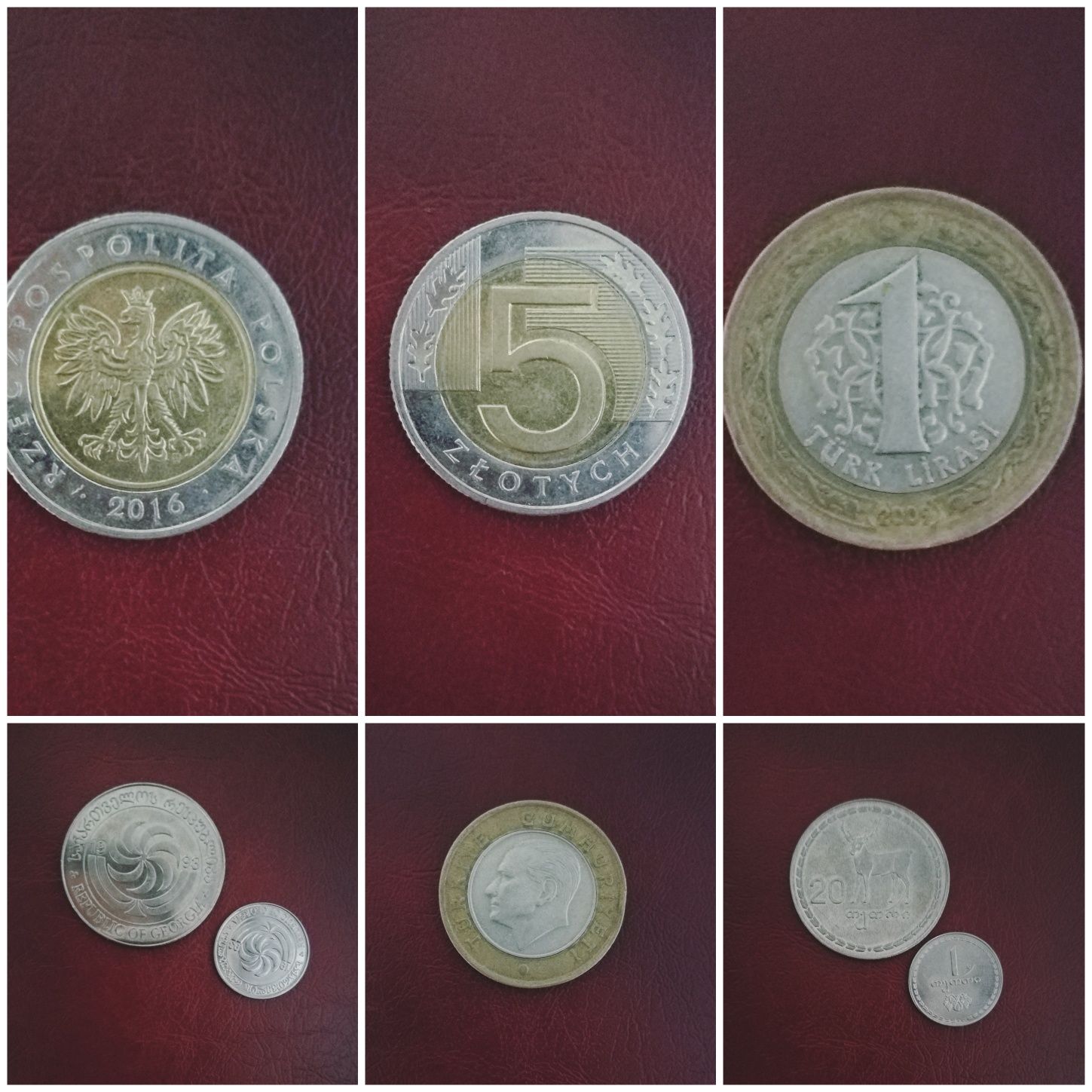 Все монеты за 110 гривен / Турция / Грузия / Польша