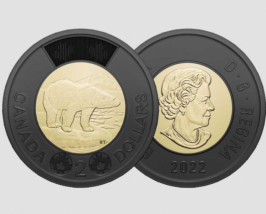 Moneta $2, Canada 2022, Elizabeth II, Black Ring