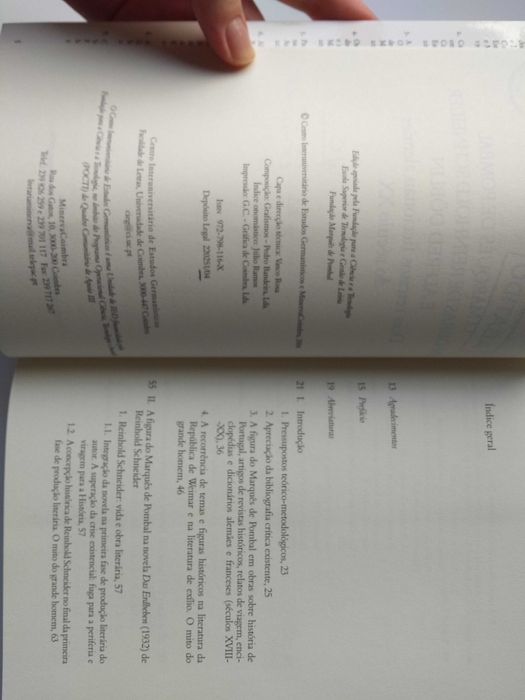 O Marquês de Pombal em Obras de Reinhold Schneider e Alfred Döblin