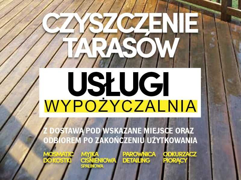 Mycie tarasów i kostki myjką ciśnieniową z talerzem Warszawa - Ursynów