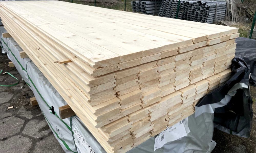 Deska elewacyjna podłogowa tarasowa heblowana półbal podbitka szalówka