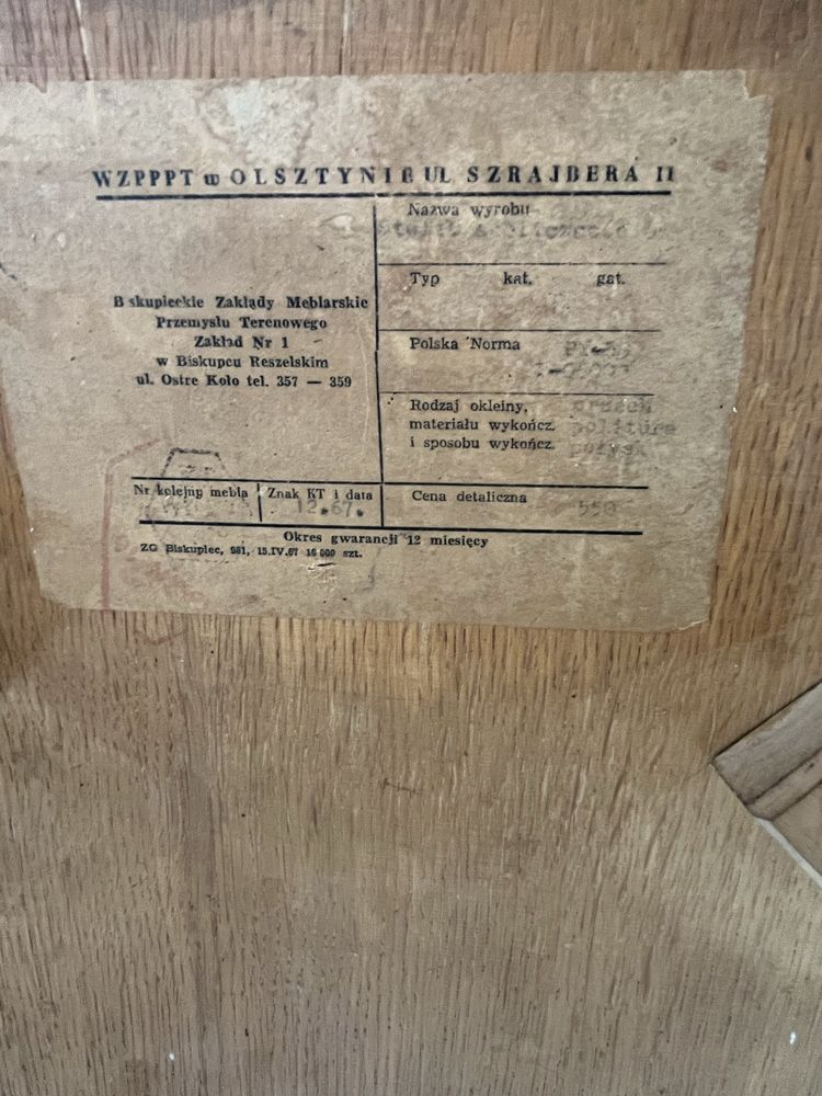 Stolik patyczak prl