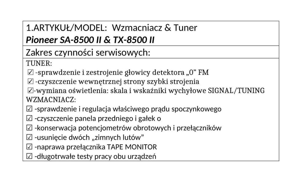 Pioneer 8500 - tylko dla audiofila/SERWIS/stan mint/LEGENDARNY