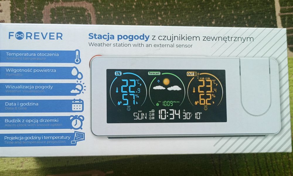 Stacja pogody z czujnikiem zewnętrznym