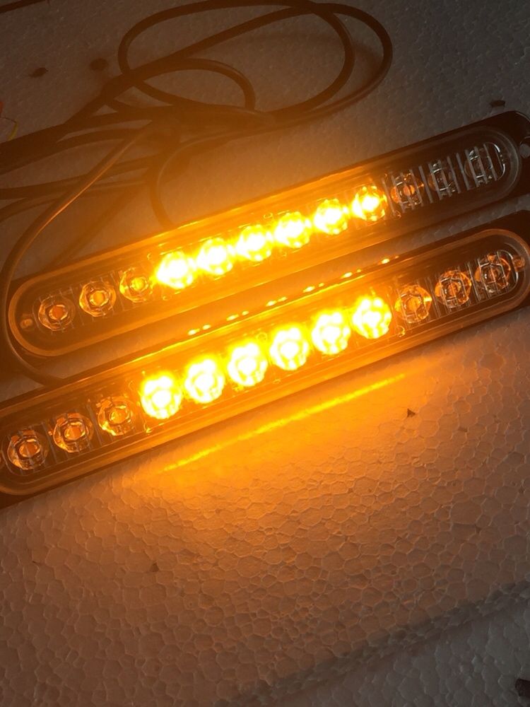 2 x stroboskop LED 12W 19cm napięcie 12-24V sterownik 10 trybów