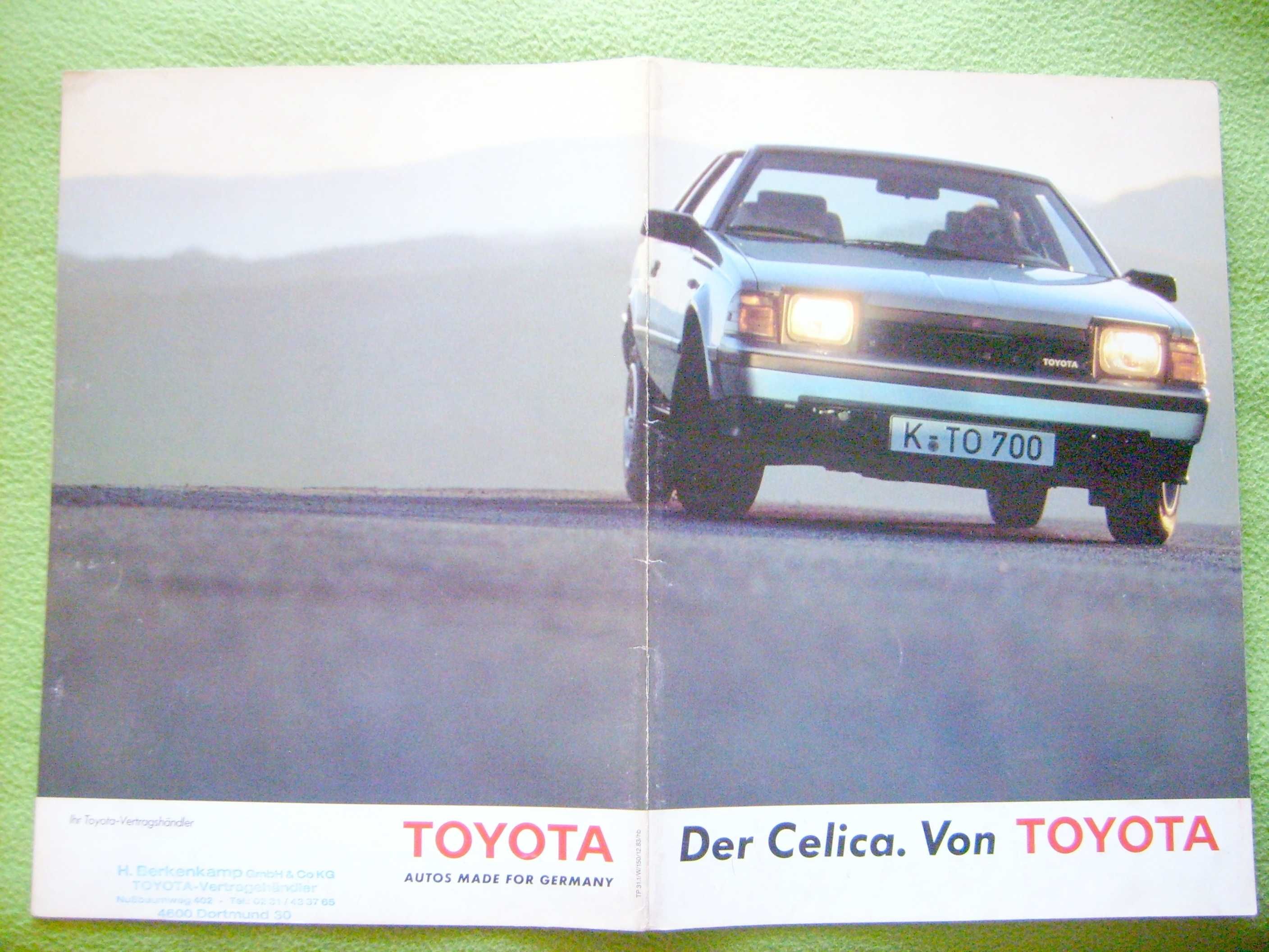 TOYOTA CELICA '84 - XT/ ST / GT/ SUPRA * prospekt 28 stron, stan BDB