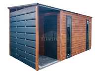 Schowek - Domek Ogrodowy 2,5x2m + Wiata 1m 2x Okno Drzwi   TS713