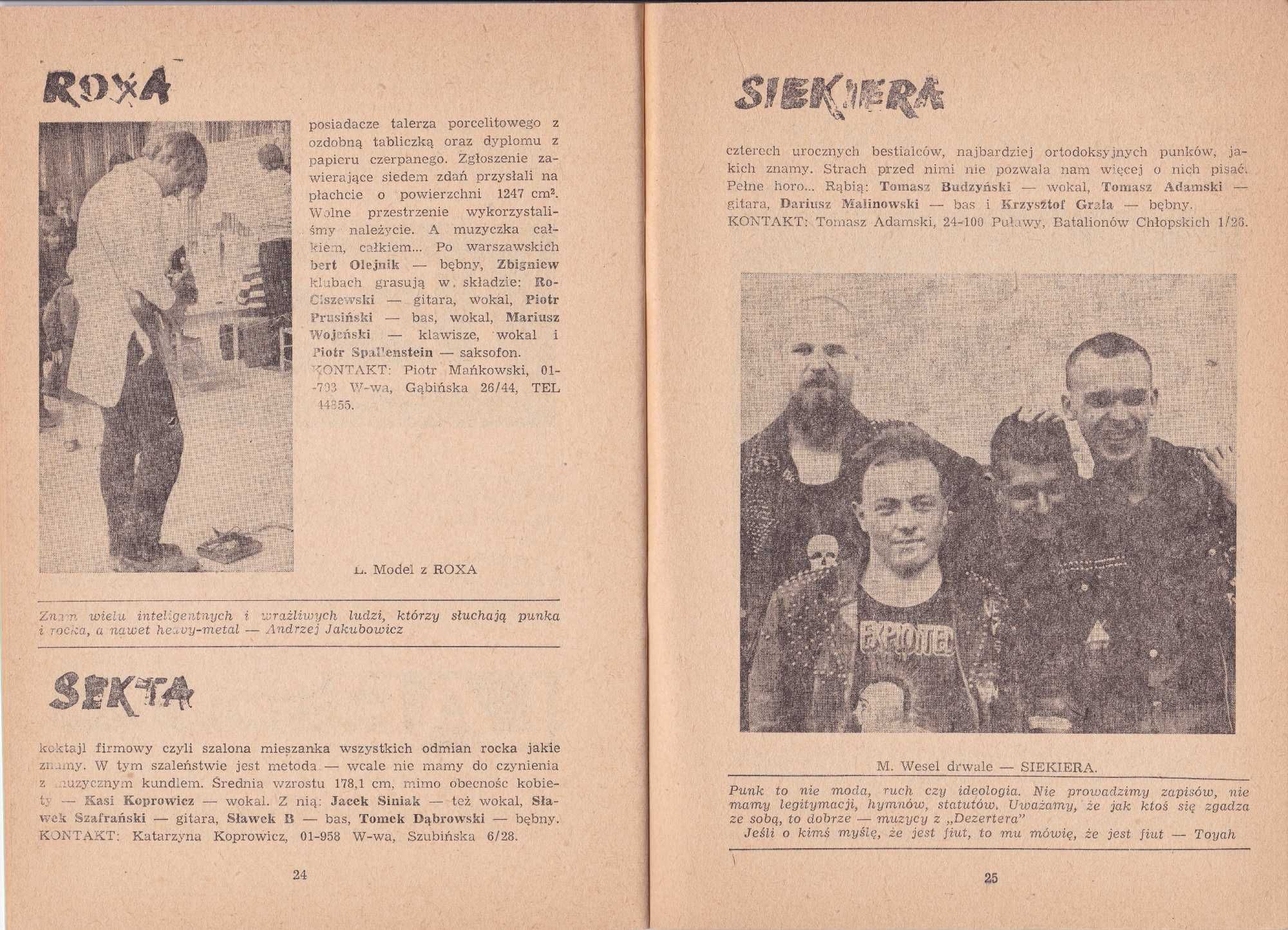 Jarocin Festiwal Folder informator rok 1984 nowy
