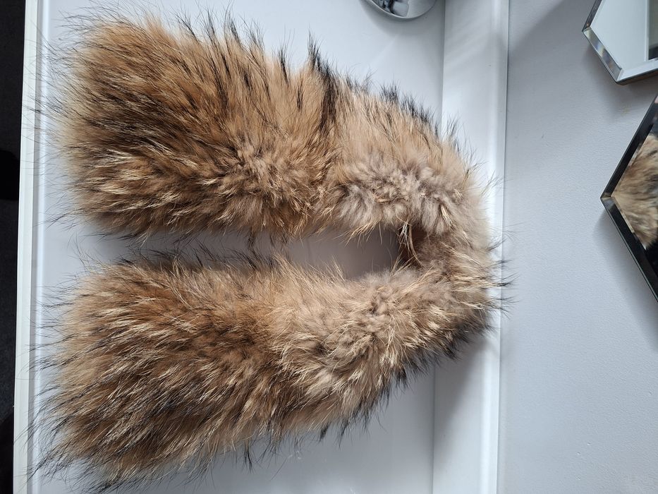 JENOT NATURALNY 80cm kołnierz przypinka dopinka obszycie