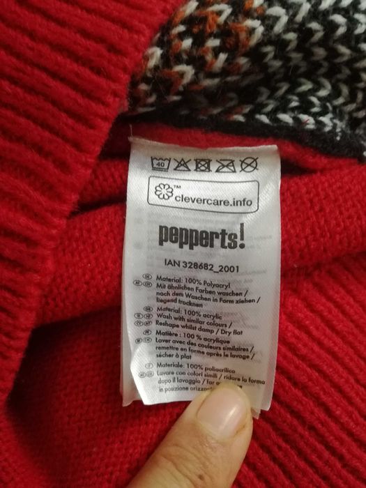 Camisola de lã com luzes e música feliz Natal Pepperts !