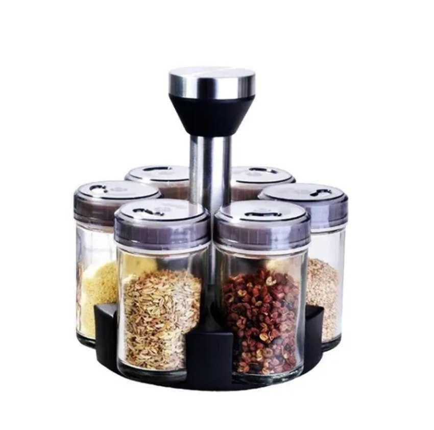 Набор для специй SpiceAck Set на вращающейся подставке 6 шт Спецовница