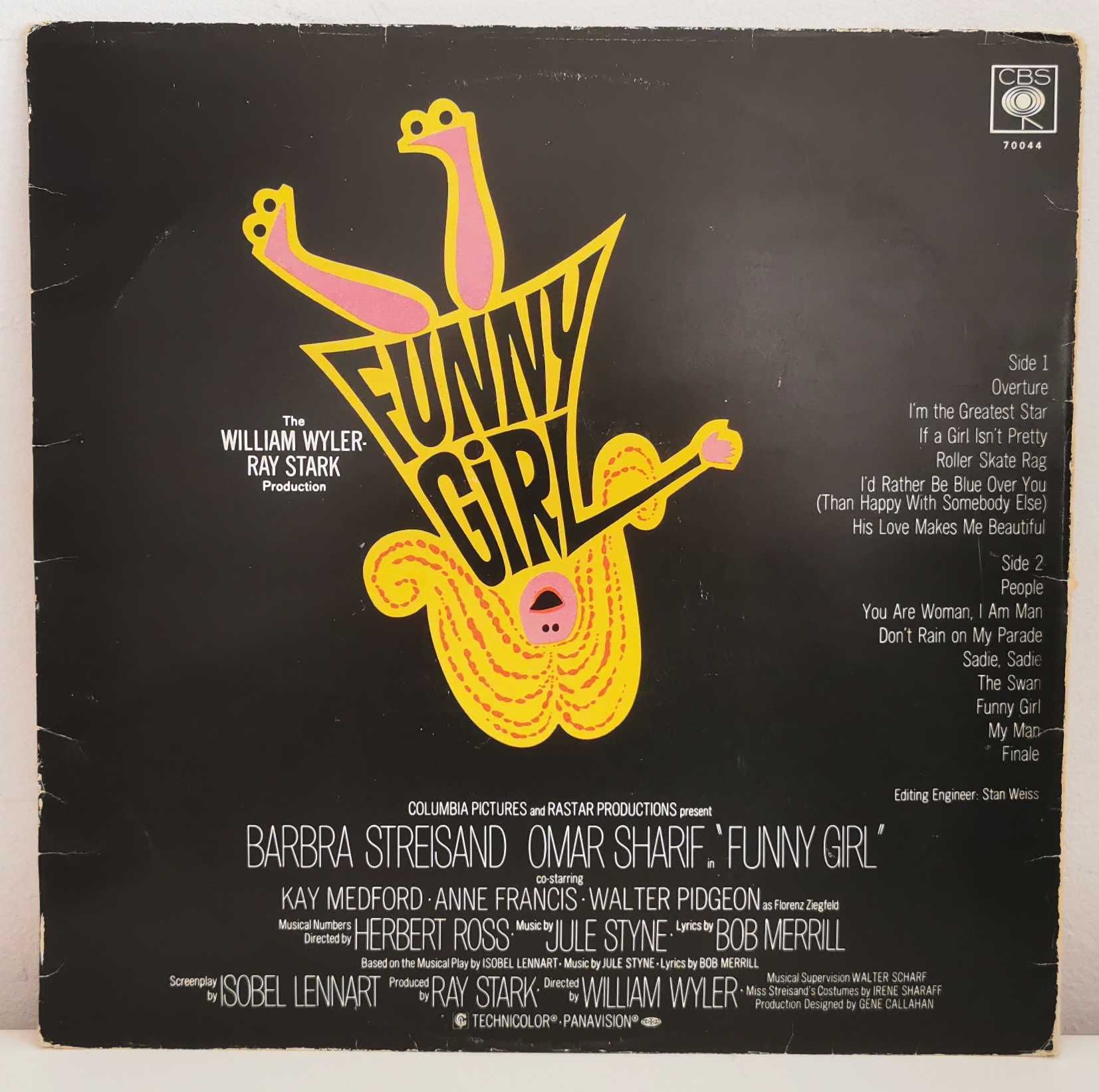 Winyl Barbra Streisand, Omar Sharif - Funny Girl 1968 England CBS