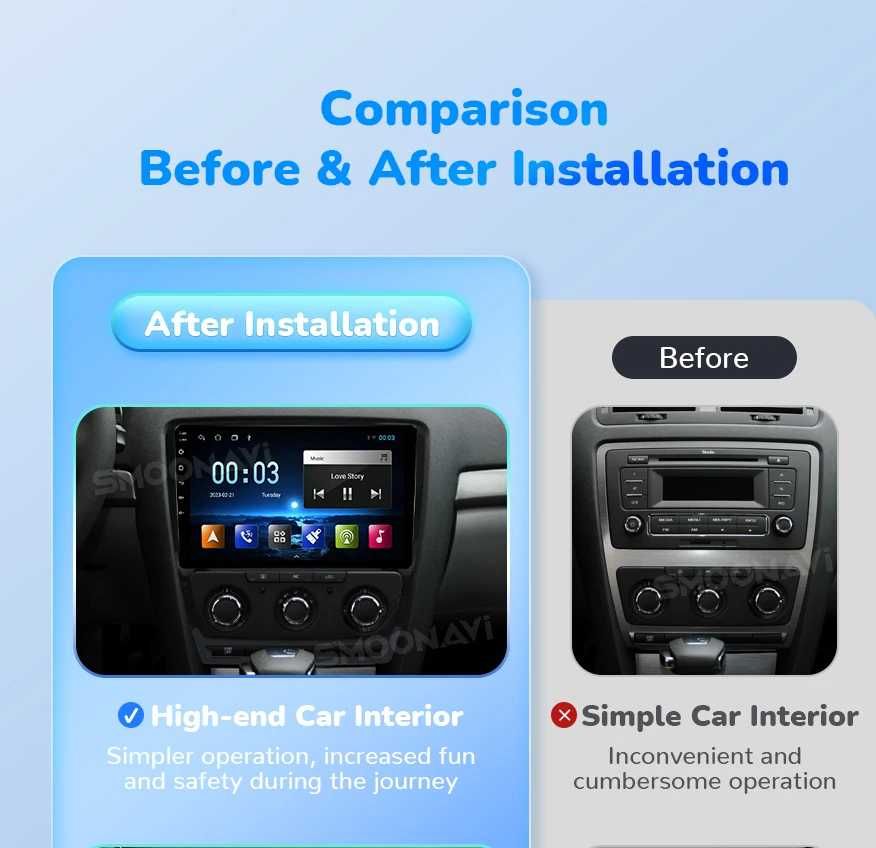 Radio Android 10' do Skoda wifi,gps,bt.
