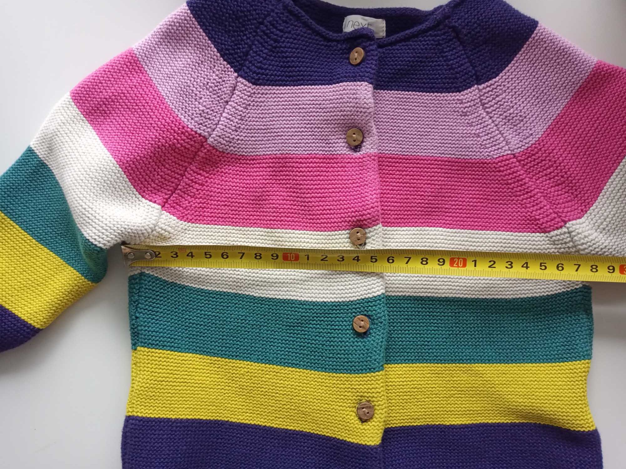 Sweterek dziecięcy Next 98 2-3 latka rozpinany w paski