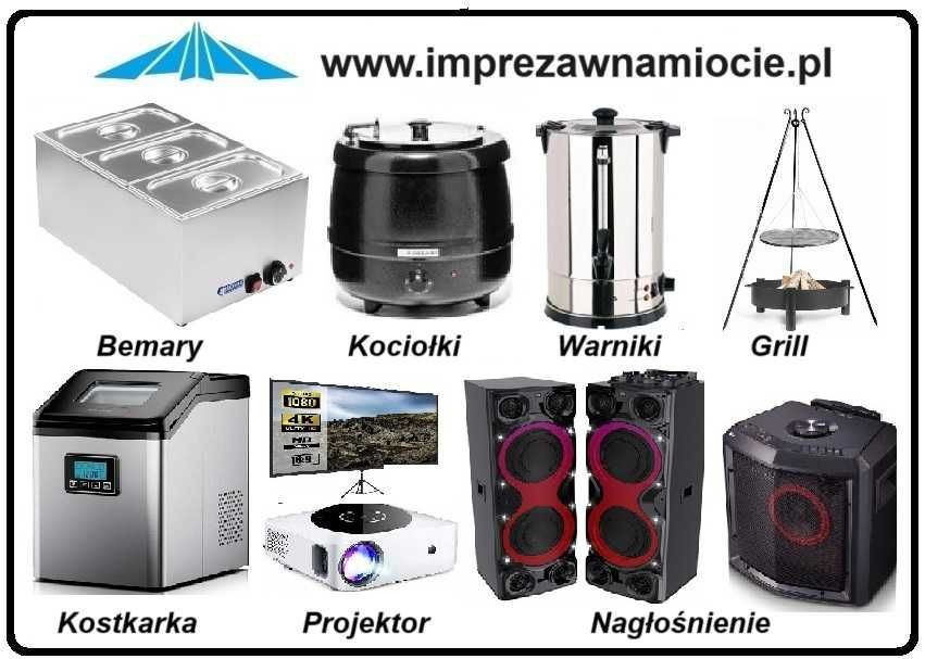 Kostkarka Grill bemary warniki głośniki wentylatory disco projektor