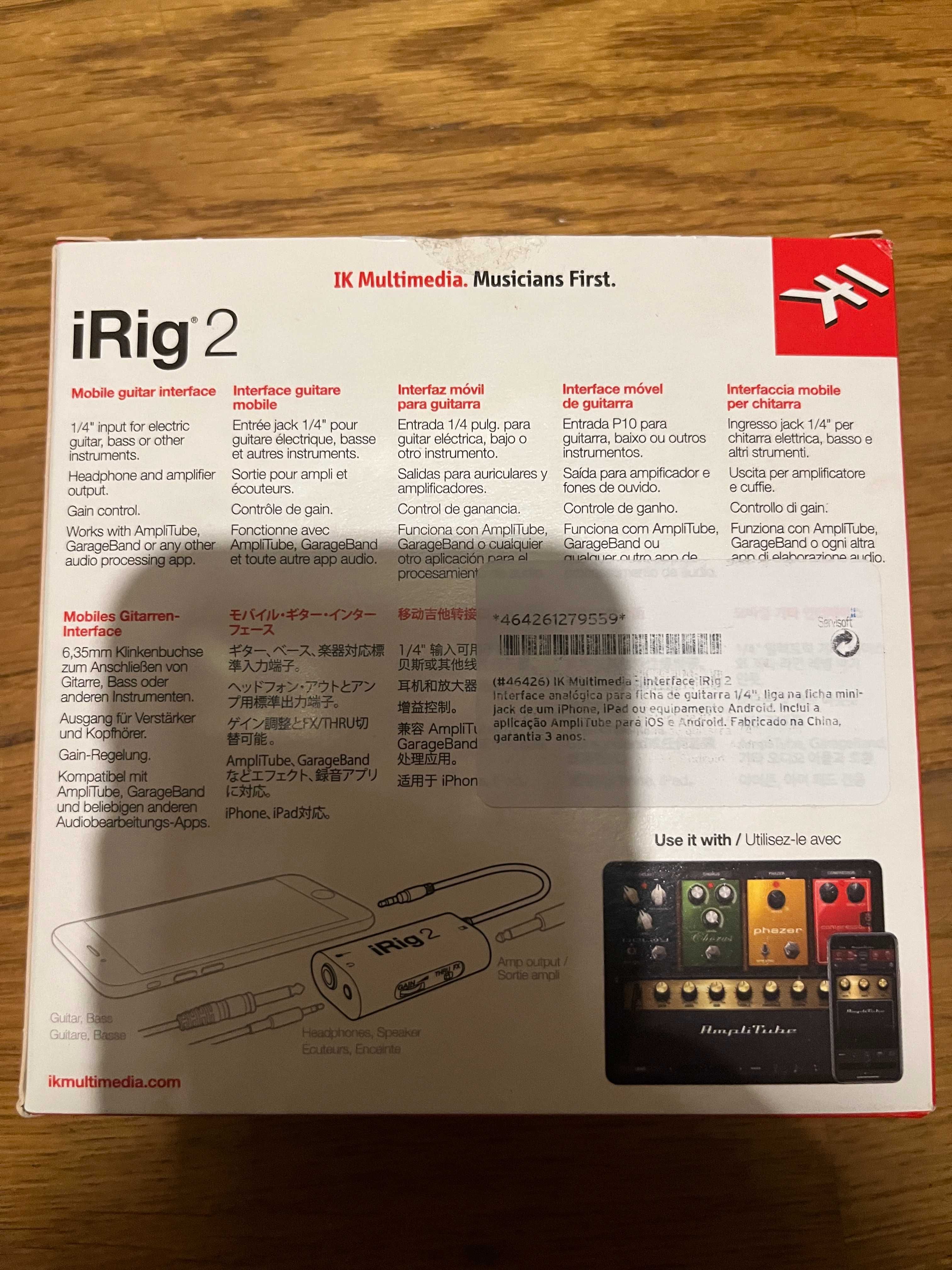 iRig 2 Interface multimédia guitarra para iOS