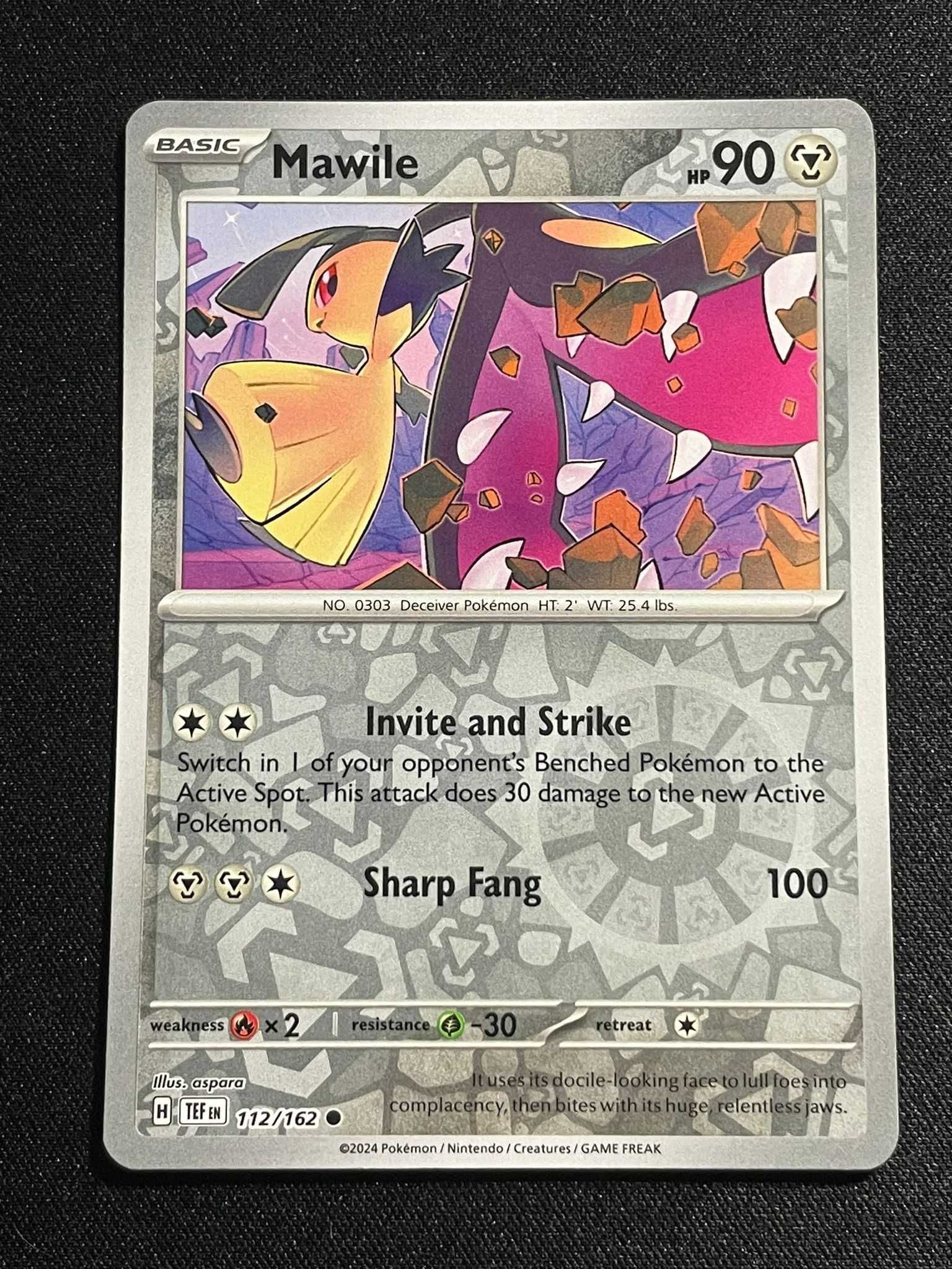 Carta Pokémon Mawile 112/162 Temporal Forces