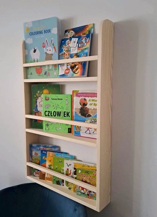 Półka sosnowa naturalna 80x50x10 regał dziecięcy
