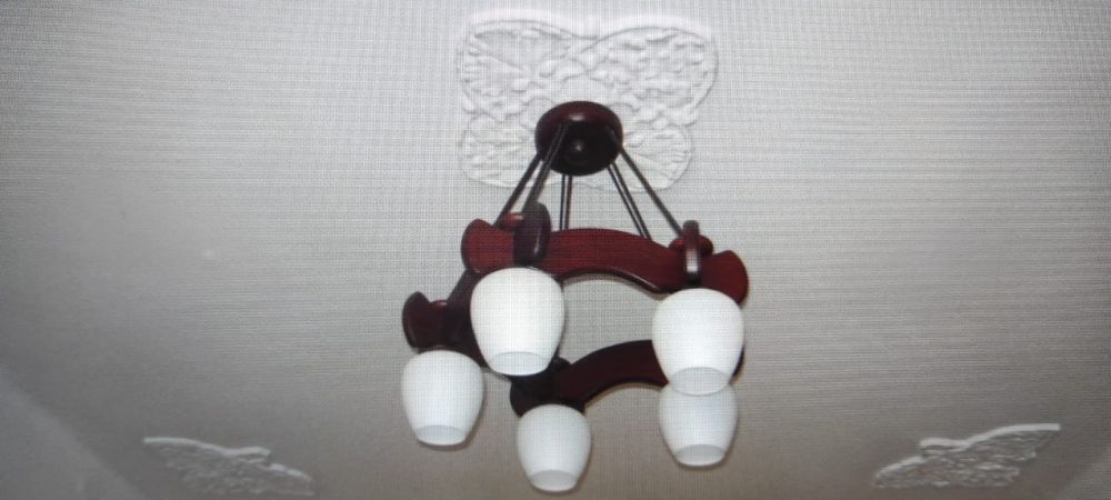 Lampa wisząca żyrandol 5 kloszy
