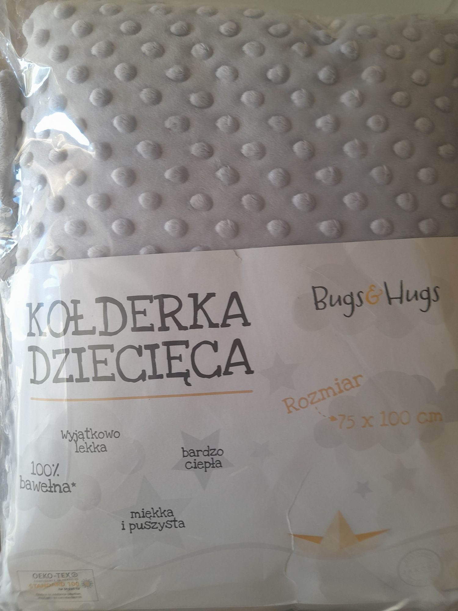 Kołdra,kołderka Minky dziecięca 75 x 100,nowa