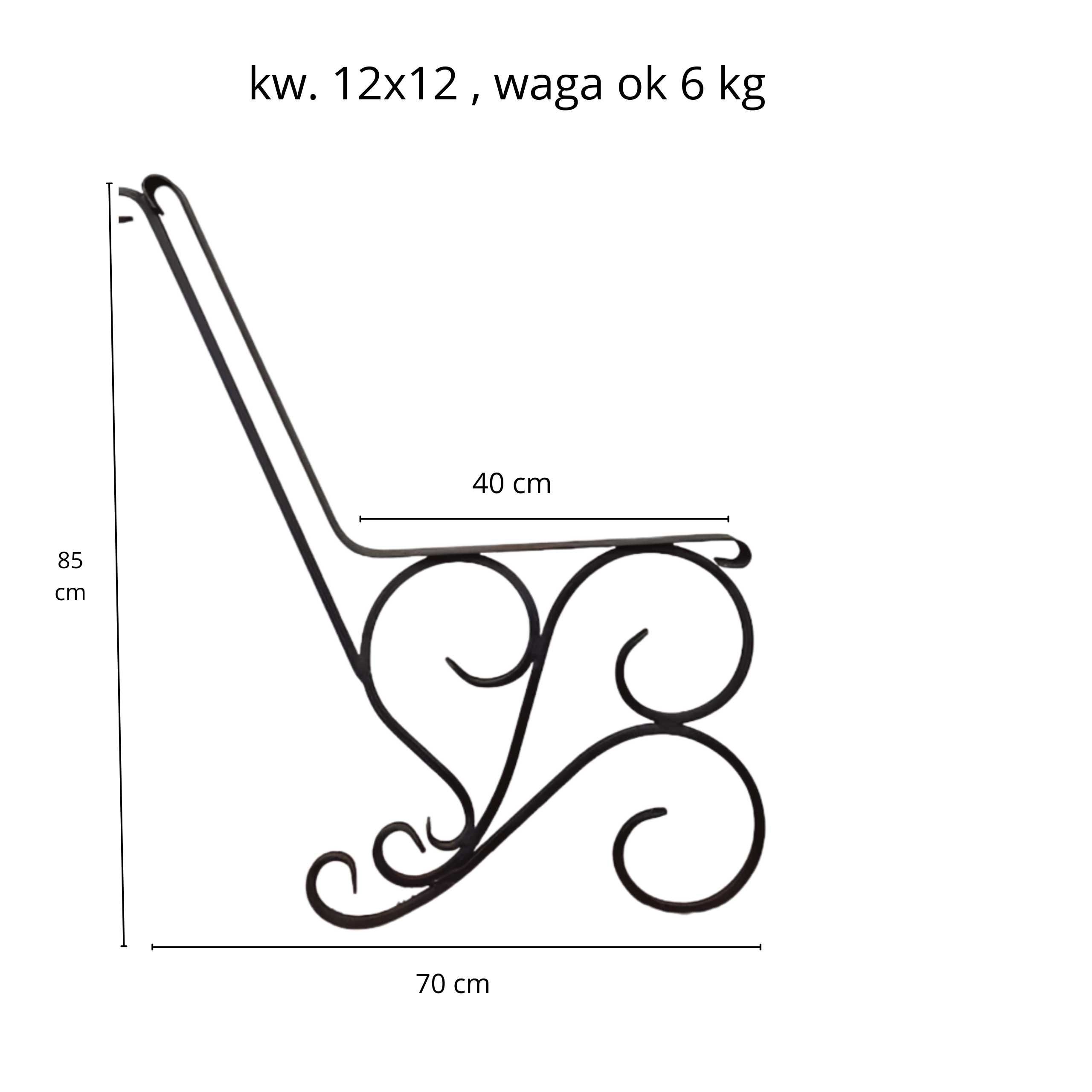 Noga bok ławki PROMOCJA solidne kute kw.12 boki nogi  ławek PRODUCENT