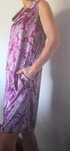 Vestido seda, sem mangas