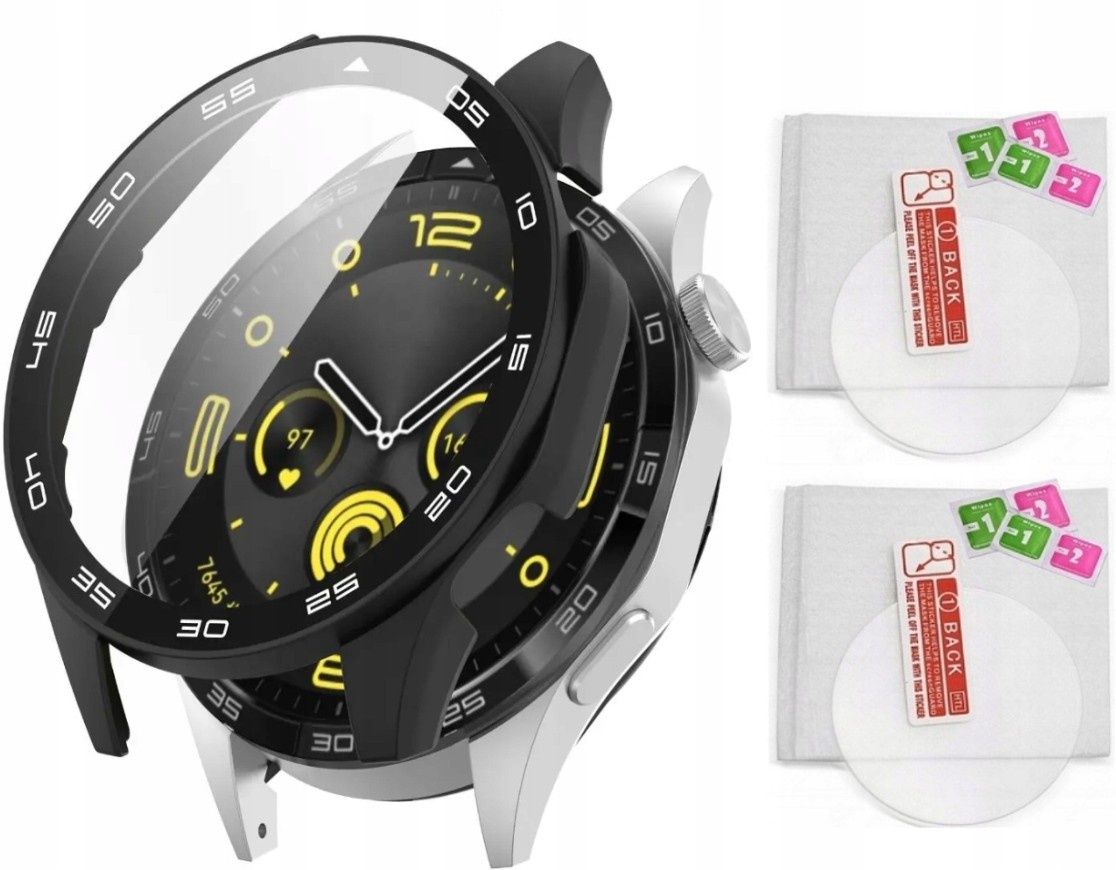 Zestaw Ochronny 2x Szkło Hartowane 9H + Etui do Huawei Watch GT 4 46mm