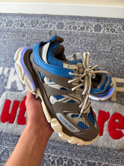 Balenciaga track 1 blue LED