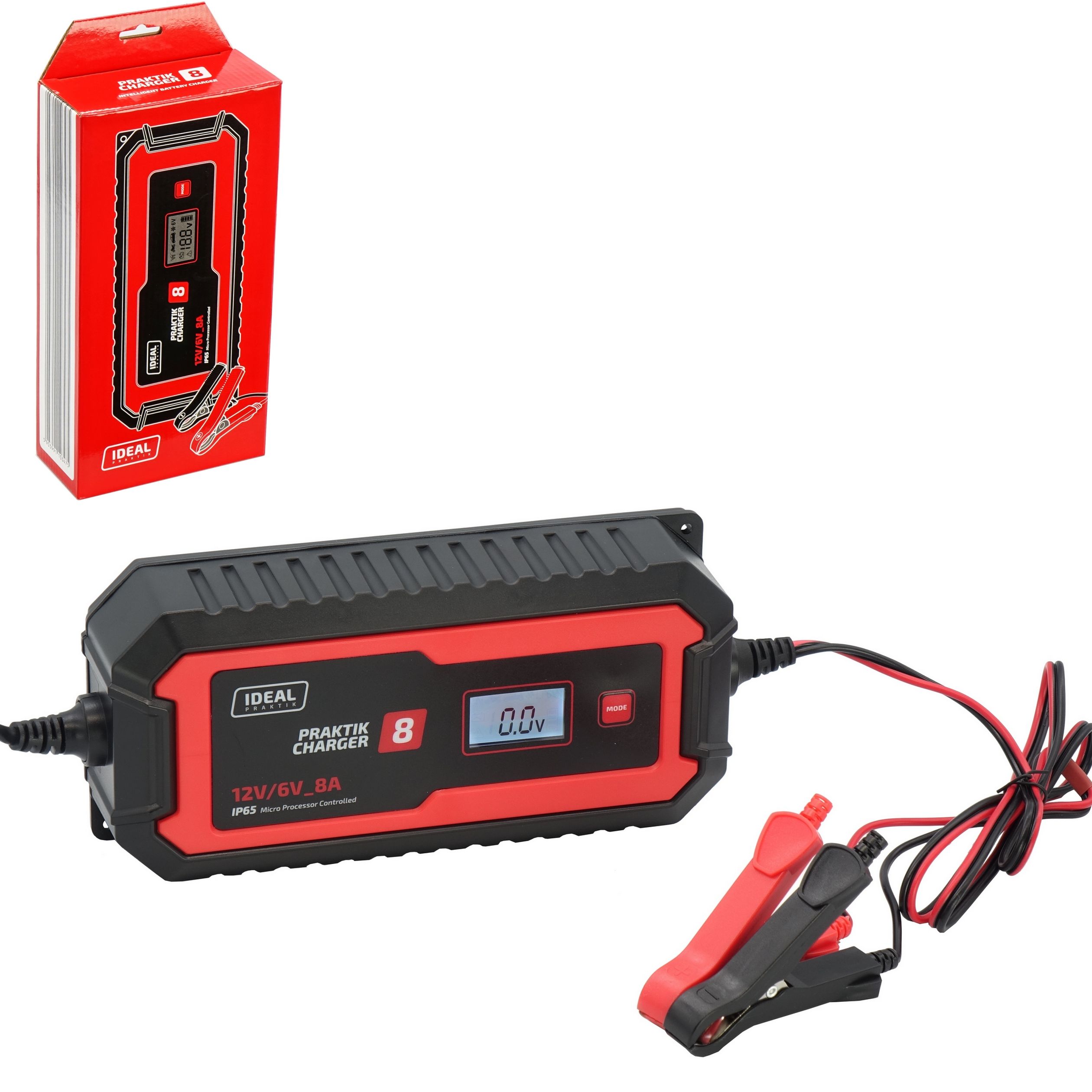 prostownik ideal praktik charger 8 lcd 6/12vautomatyczny gel WET AGM