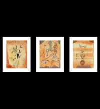 Pomarańczowe Abstrakcje - Paul Klee, Plakaty bez Ram