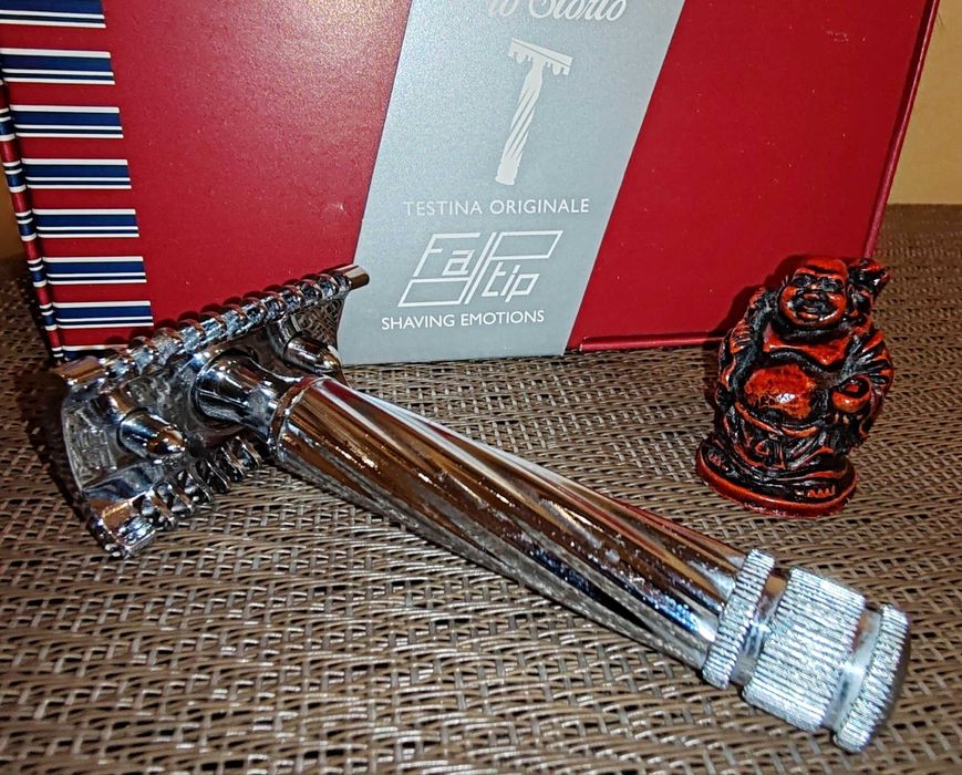 Fatip Lo Storto Slant (косорез) Open Comb Chrome