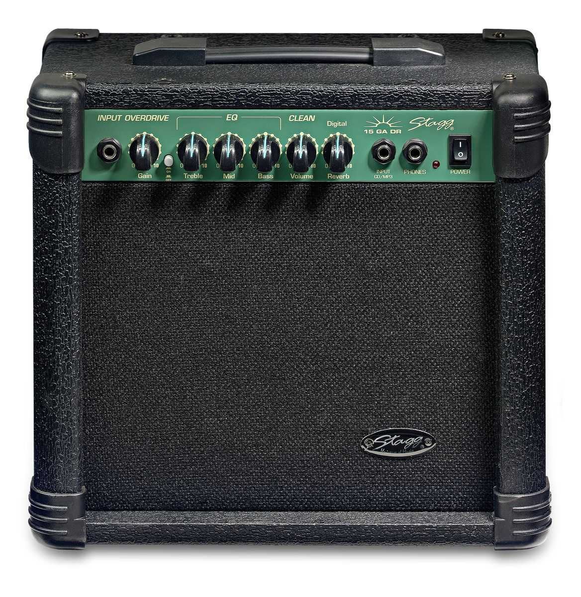 Wzmacniacz Gitarowy 15W STAGG 15 GA DR Cyfrowy Reverb + Kabel Jack