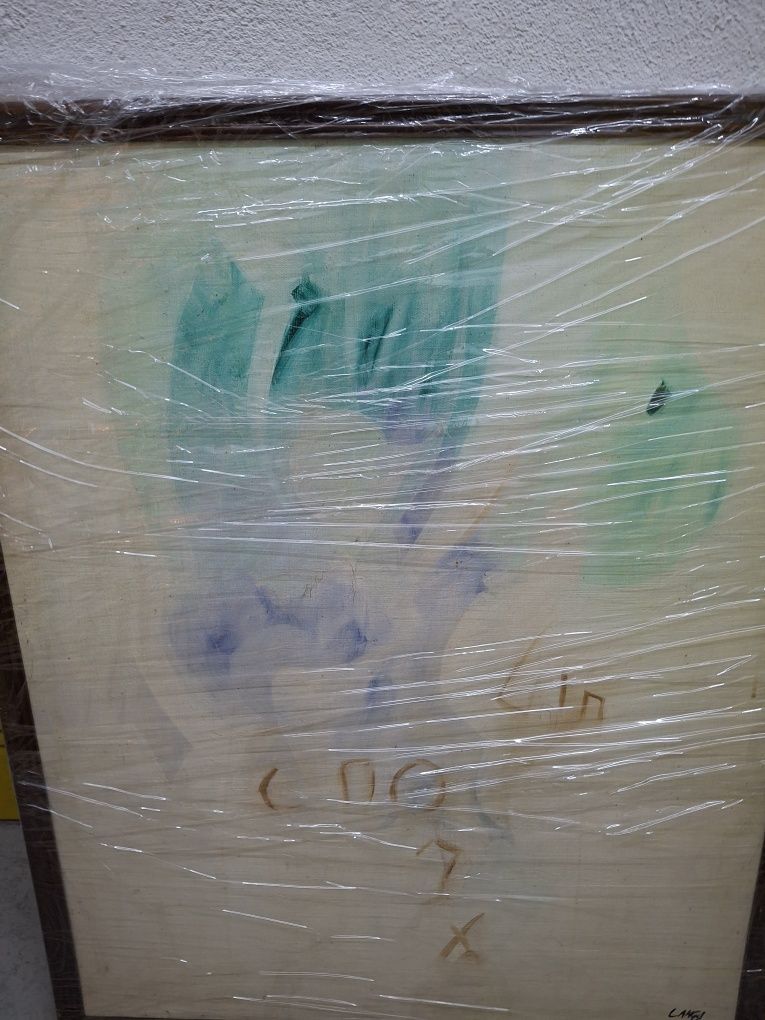 Pintura Carlos Lança 1960 quadro óleo