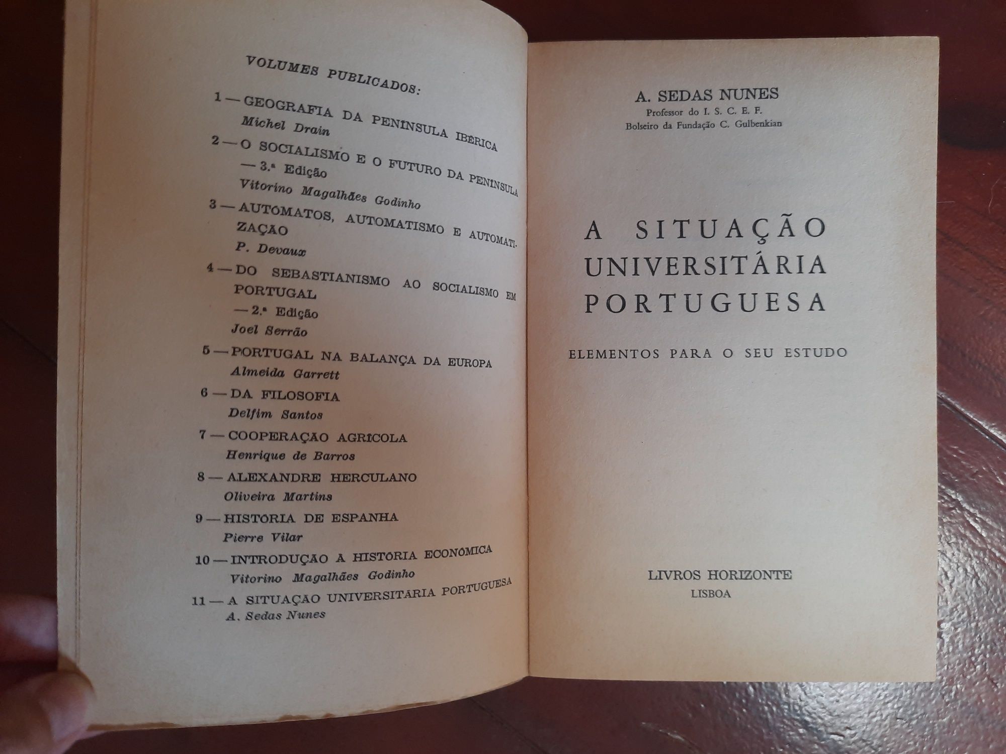 A Situação Universitaria portuguesa A. Sedas Nunes