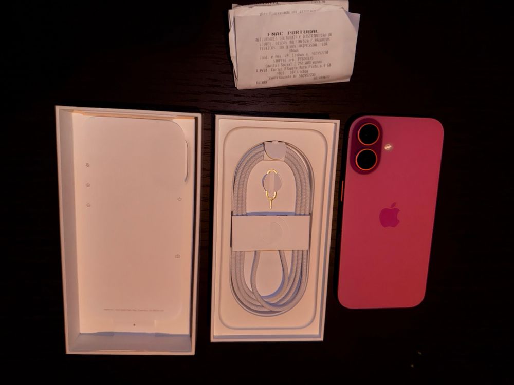 iPhone 16 128GB Pink C/ Fatura e Garantia FNAC