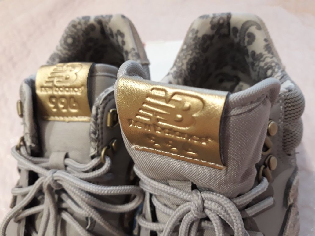 Adidasy New Balance sneakersy 40 szare beżowe złote limited edition