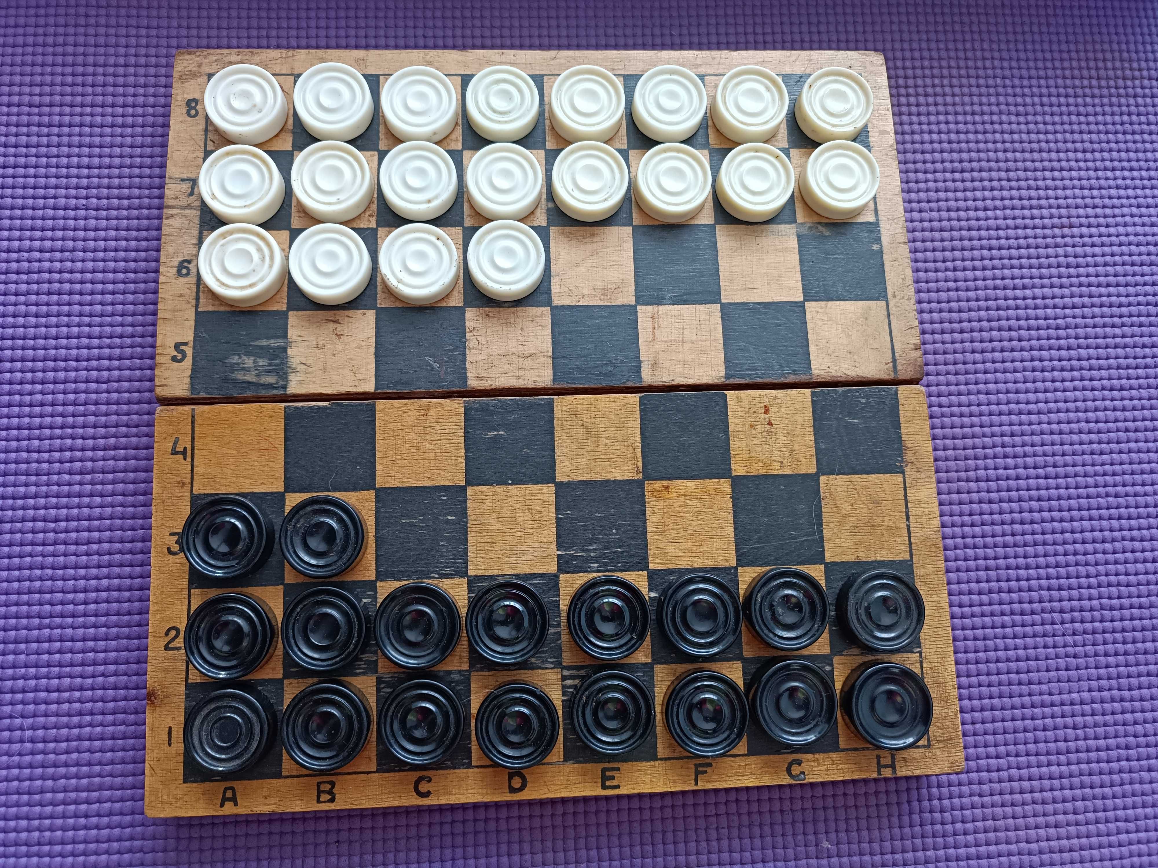 Шашки + доска шахматна