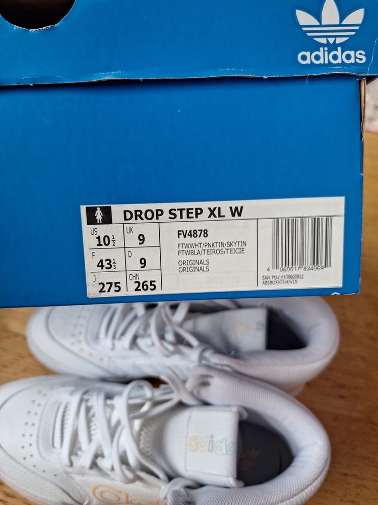 Buty adidasy sneakersy adidas drop step XL W 43 1/3 białe