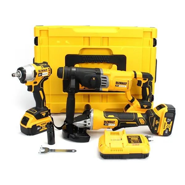 DeWalt Перфоратор DCH263 + Болгарка DCG413 + Гайковерт DCF922