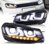 Reflektor Lampa kpl Vland Diody Soczewka Tuning Xenon-look VW Golf VI 6 5k0